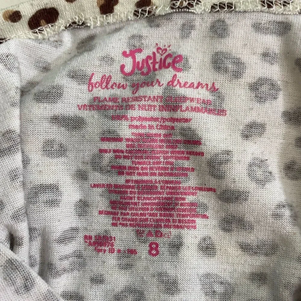 2 piece pajamas follow your dreams Size 8 justice
